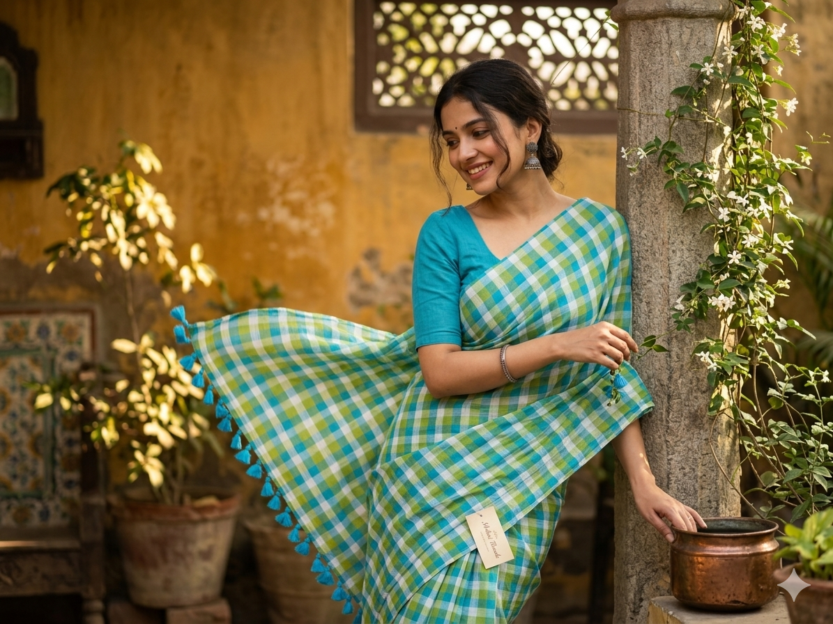 Mul cotton with checks
